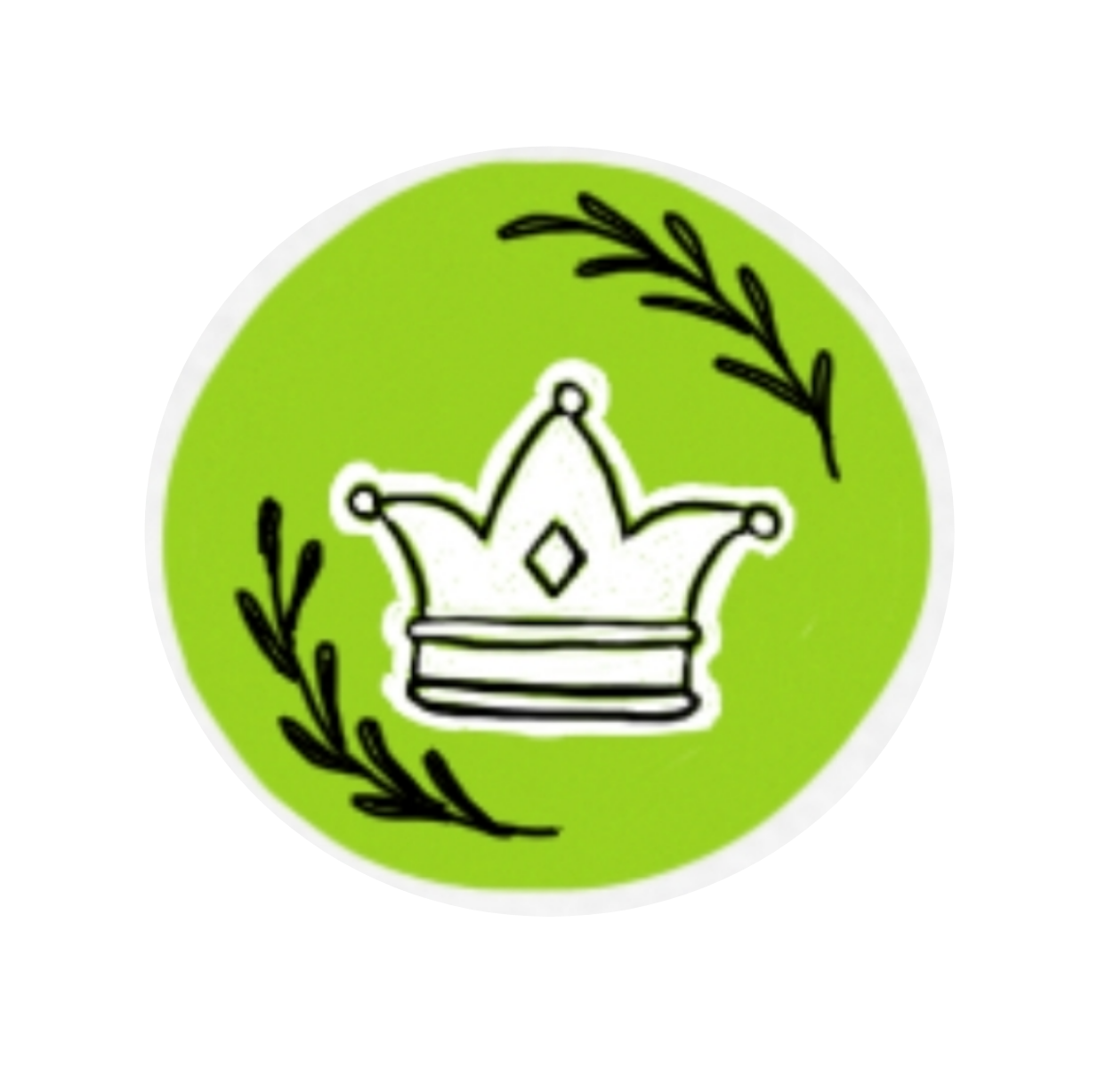 a crown on a green background